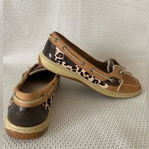 SPERRY OFF- SIDER Women’s shoe size 8 brown with leopard print
